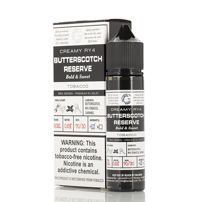 Glas Basix Creamy RY4 Butterscotch Vape eLiquid 60mL Beyond Vape
